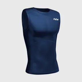 Fdx Luniron Navy Blue Men's Sleeveless Summer Base Layer Shirt